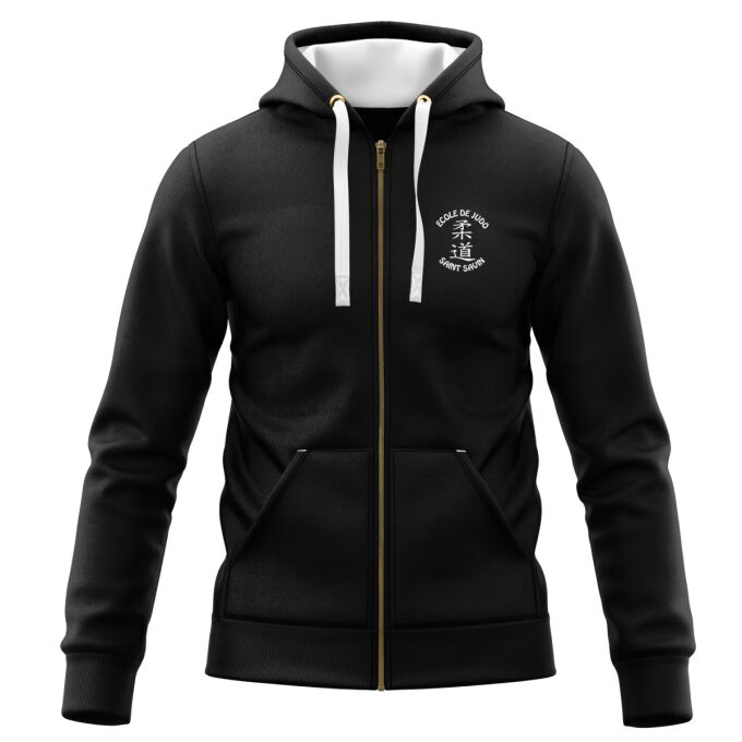 Sweat-Shirt à Capuche Zippé (Veste Gamme DELUXE) de qualité supérieure (matériau de personnalisation haut de gamme, imprimé en France)