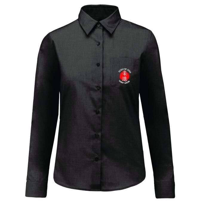 Chemise Femme légère à Manches Longues de qualité supérieure (matériau de personnalisation haut de gamme, imprimé en France)