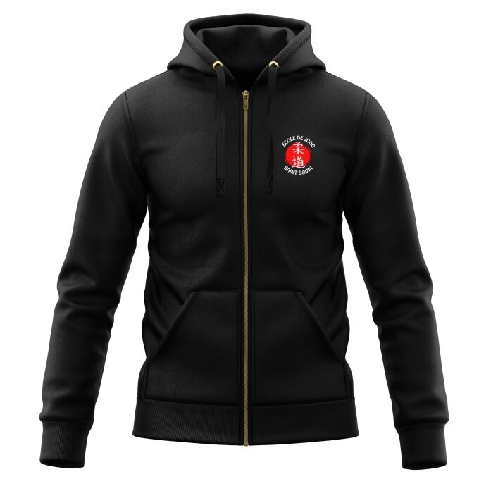 Sweat-Shirt à Capuche Zippé (Veste Gamme DELUXE) de qualité supérieure (matériau de personnalisation haut de gamme, imprimé en France)