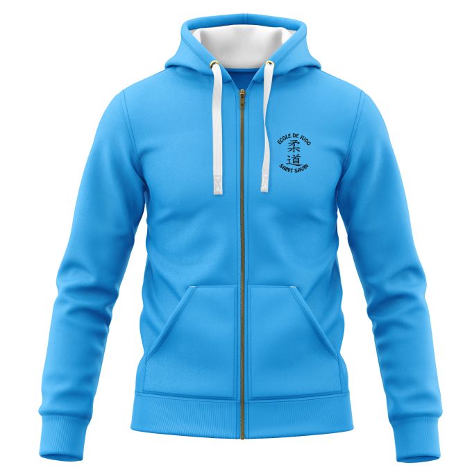 Sweat-Shirt à Capuche Zippé (Veste Gamme DELUXE) (Veste) de qualité supérieure - Marquez votre Sweat-Shirt à Capuche Zippé (Veste Gamme DELUXE) avec votre Logo d'Entreprise (matériau de personnalisation haut de gamme, imprimé en France)